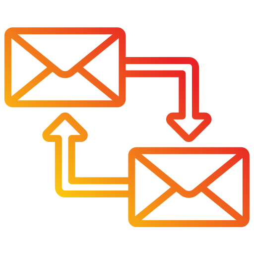 e-mailgesprek Generic gradient outline icoon