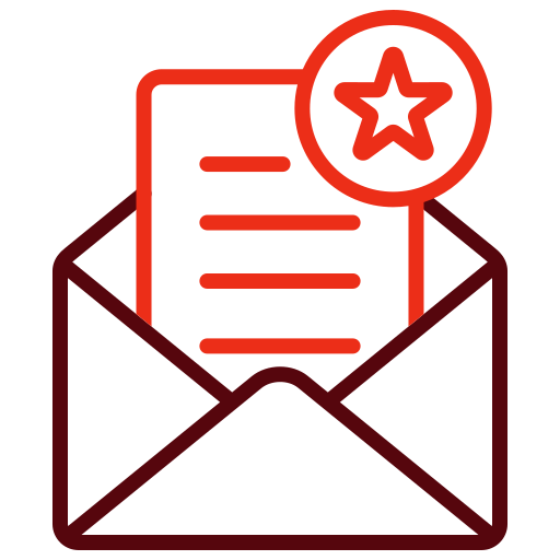 Starred mail Generic color outline icon