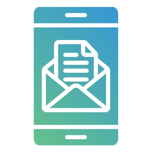 Mobile email Generic gradient fill icon