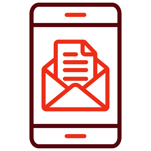 mobile e-mail Generic color outline icon