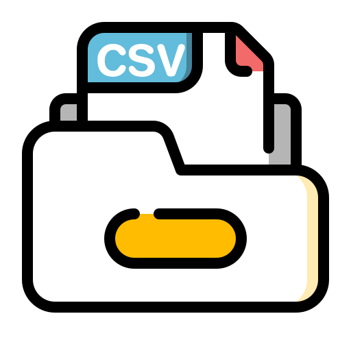 Csv Generic color lineal-color icon