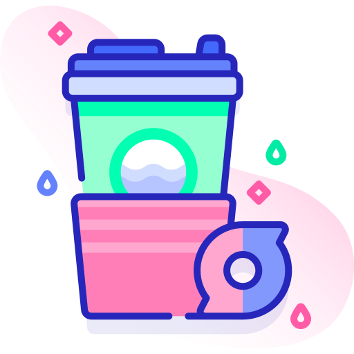 Paper cup Special Ungravity Lineal color icon