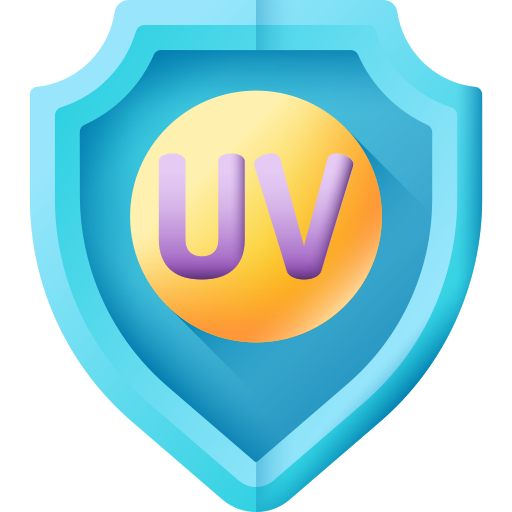 UV protection 3D Color icon