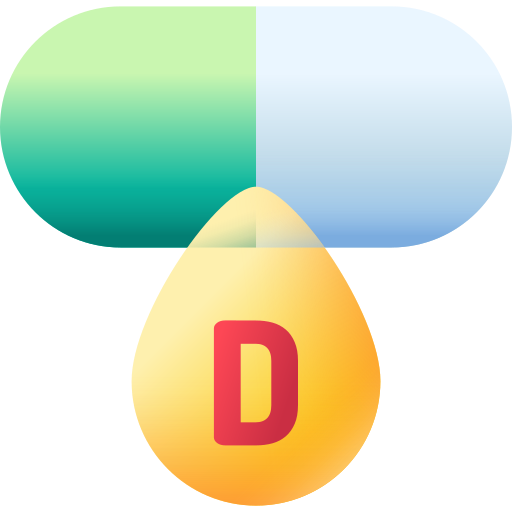 Vitamin d 3D Color icon