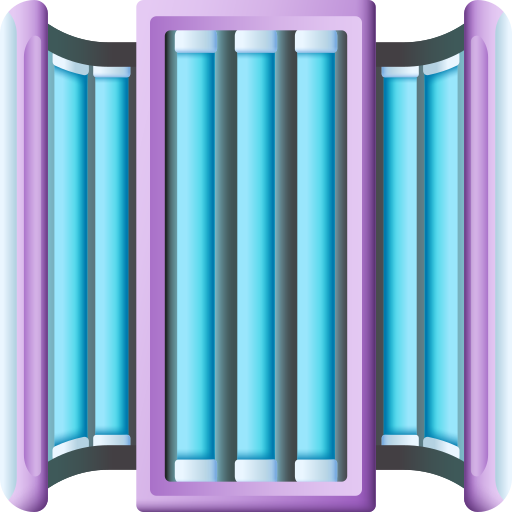 cabina verticale 3D Color icona