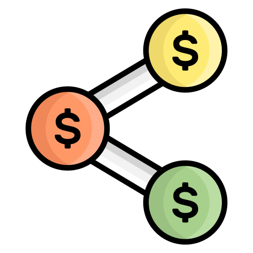 rete monetaria Generic color lineal-color icona