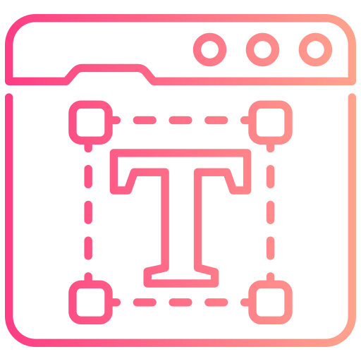 タイポグラフィ Generic gradient outline icon