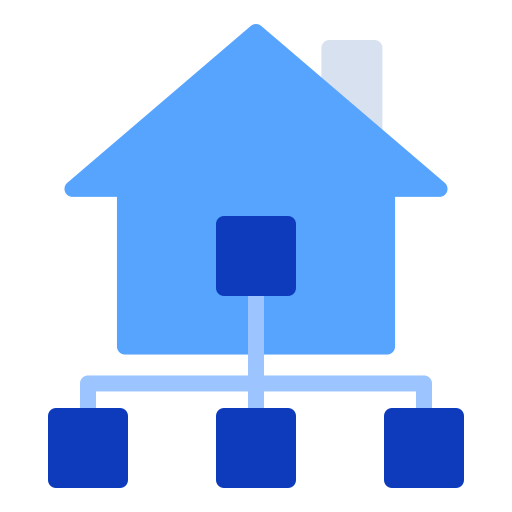 Домашняя сеть Generic color fill иконка