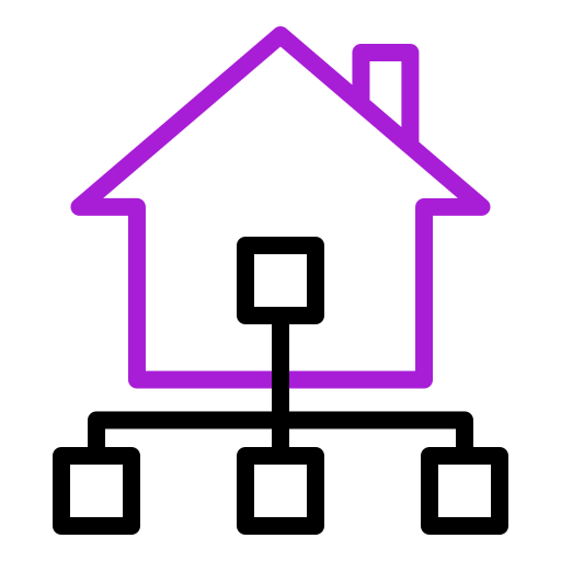 Домашняя сеть Generic color outline иконка