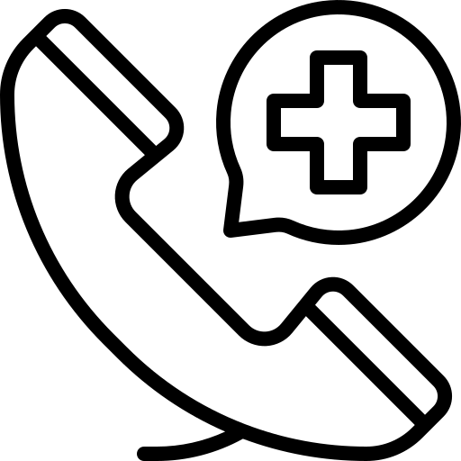 병원전화 Generic black outline icon