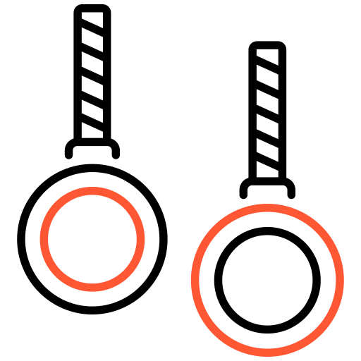 Гимнастические кольца Generic color outline иконка