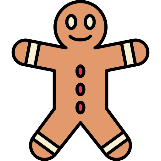 Gingerbread man Generic color lineal-color icon