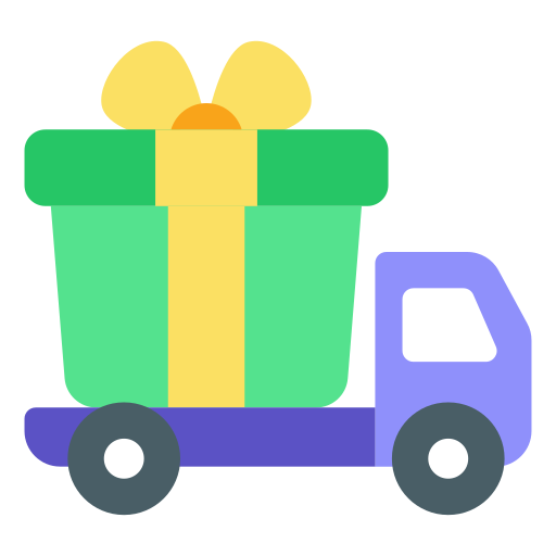Gift delivery ... Generic color fill icon