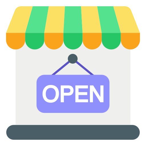 Open store Generic color fill icon