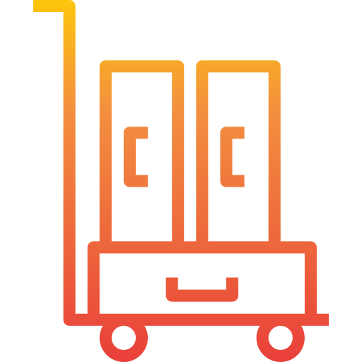 Luggage cart itim2101 Gradient icon