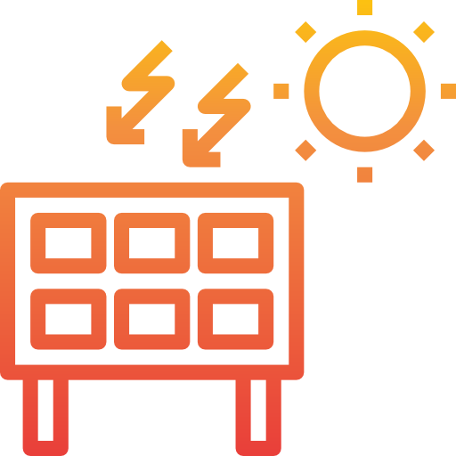 Solar panel itim2101 Gradient icon
