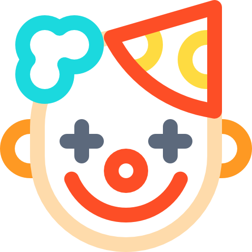 Clown Basic Rounded Lineal Color icon