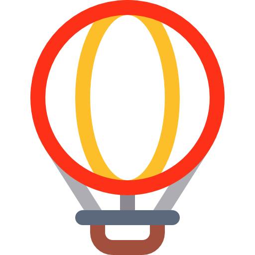 Hot air balloon Basic Rounded Lineal Color icon