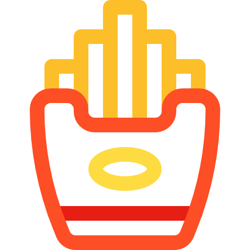 Fries Basic Rounded Lineal Color icon
