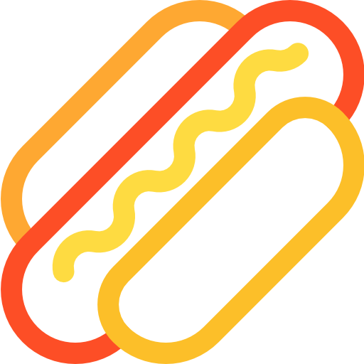hotdog Basic Rounded Lineal Color icon