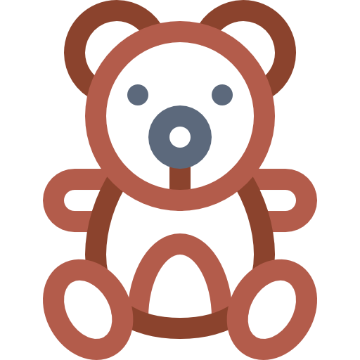 плюшевый медведь Basic Rounded Lineal Color иконка