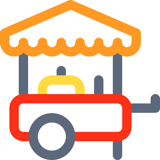 Food cart Basic Rounded Lineal Color icon