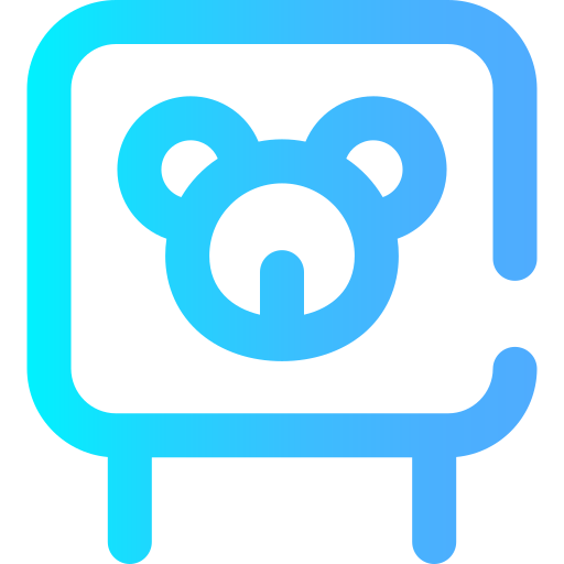 signo de oso Super Basic Omission Gradient icono