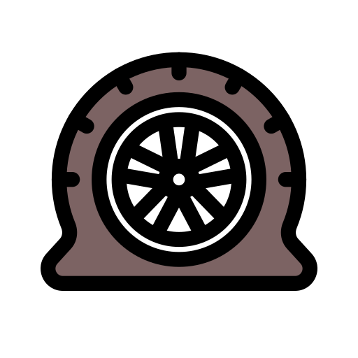 neumático pinchado Generic color lineal-color icono