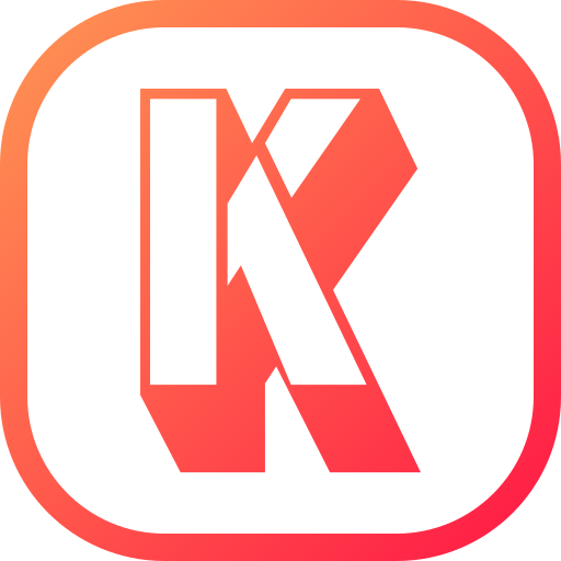 lettera k Generic gradient fill icona