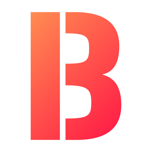 letter b Generic gradient fill icoon