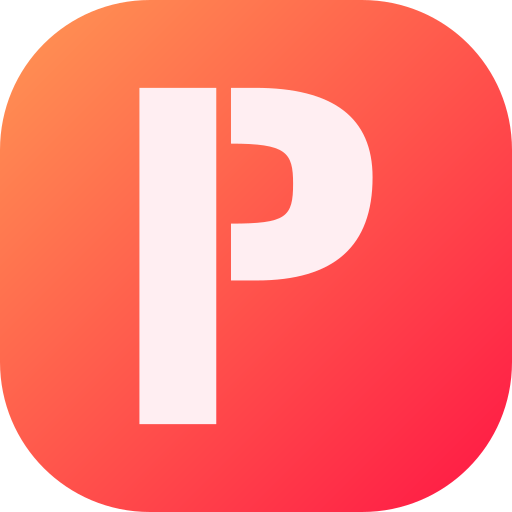 Letter p Generic gradient fill icon