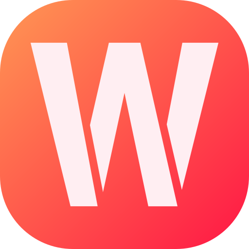 Letter w Generic gradient fill icon