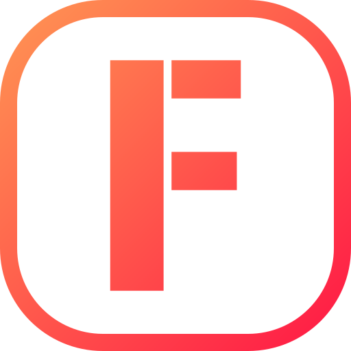 lettera f Generic gradient fill icona