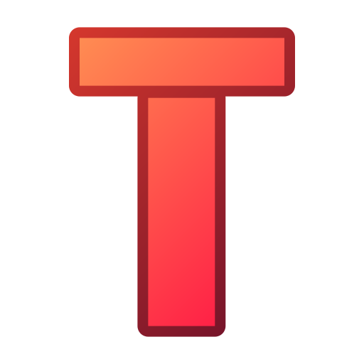 Letter t Generic gradient lineal-color icon