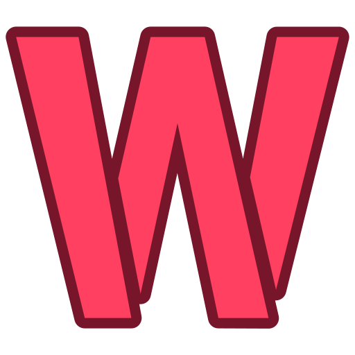 letter w Generic color lineal-color icoon