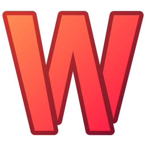 letter w Generic gradient lineal-color icoon