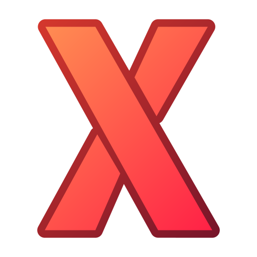 Letter x Generic gradient lineal-color icon