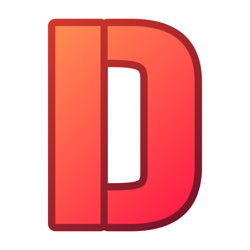 lettera d Generic gradient lineal-color icona