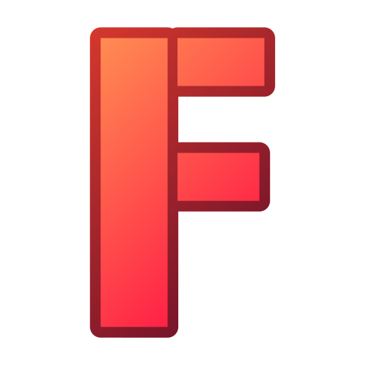 문자 f Generic gradient lineal-color icon