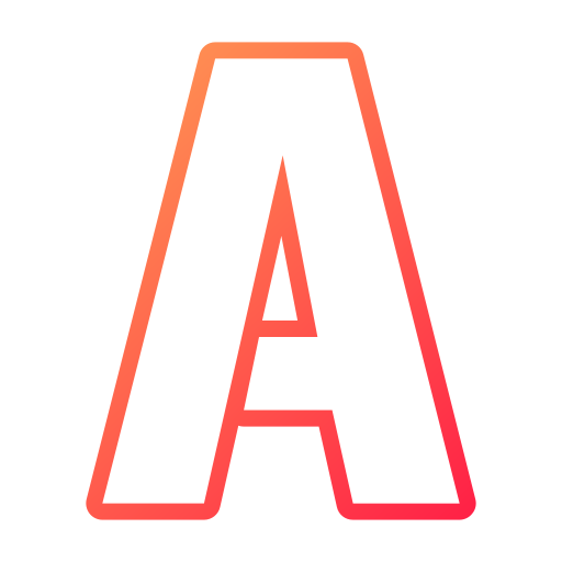 großbuchstaben a Generic gradient outline icon