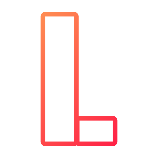 lettera l Generic gradient outline icona