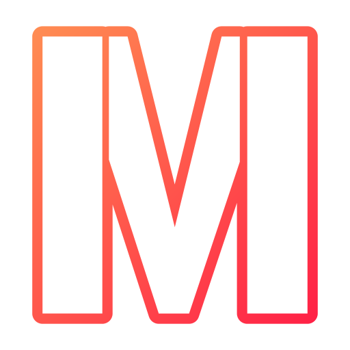 Letter m Generic gradient outline icon