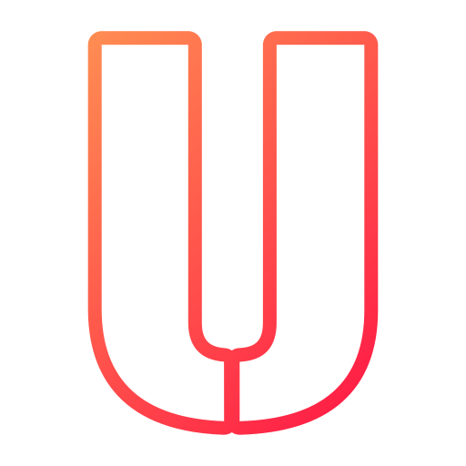 文字u Generic gradient outline icon