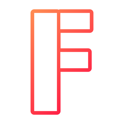 Letter f Generic gradient outline icon