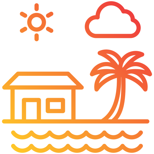 ośrodek plażowy Generic gradient outline ikona