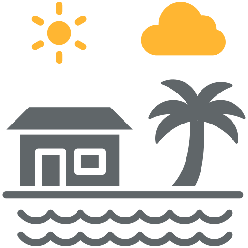 ośrodek plażowy Generic color fill ikona