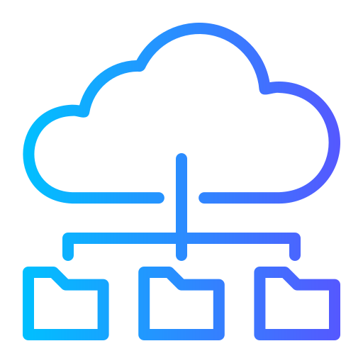 cloud computing Generic gradient outline icoon