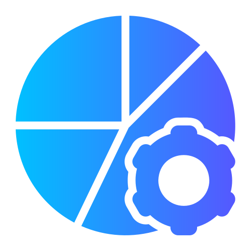 wykres kołowy Generic gradient fill ikona