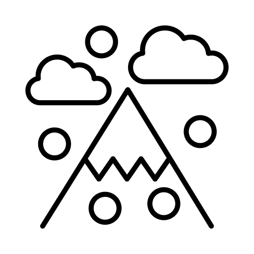 山の頂 Generic black outline icon