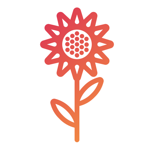 Sun flower Generic gradient outline icon